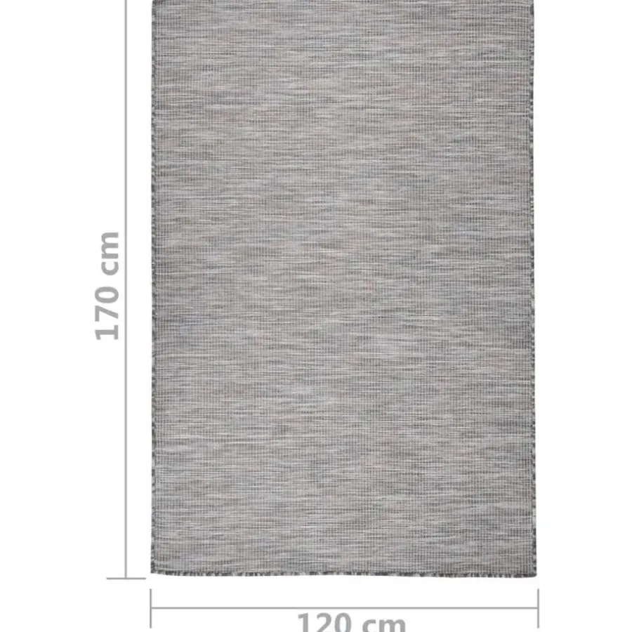 Buiten Vloerkleden|Buiten Vloerkleden-vidaXL - Buitenkleed - Zwart - Kunststof - 120 x 170 cm