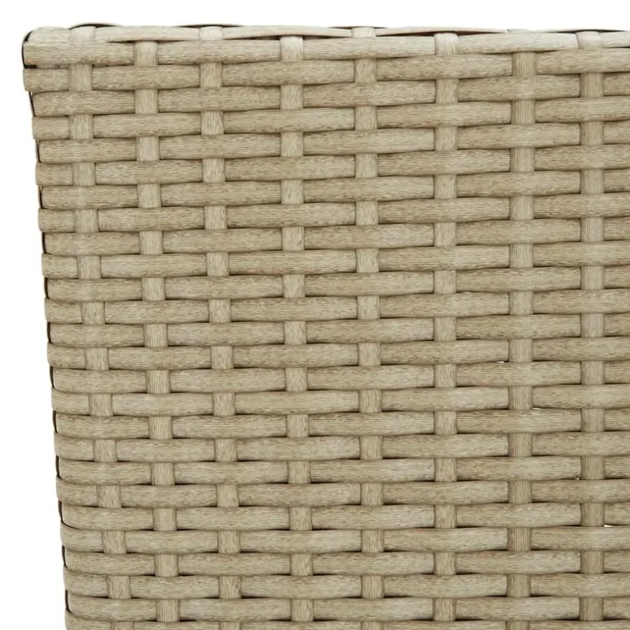 vidaXL - Buitenstoel - Beige - Poly rattan - 2 stuks