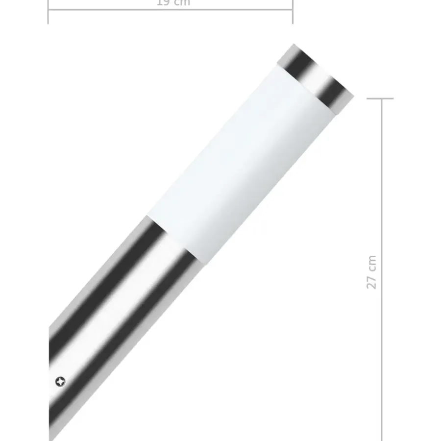 Wandlampen-vidaXL - Buitenverlichting - Zilver - Roestvrij staal