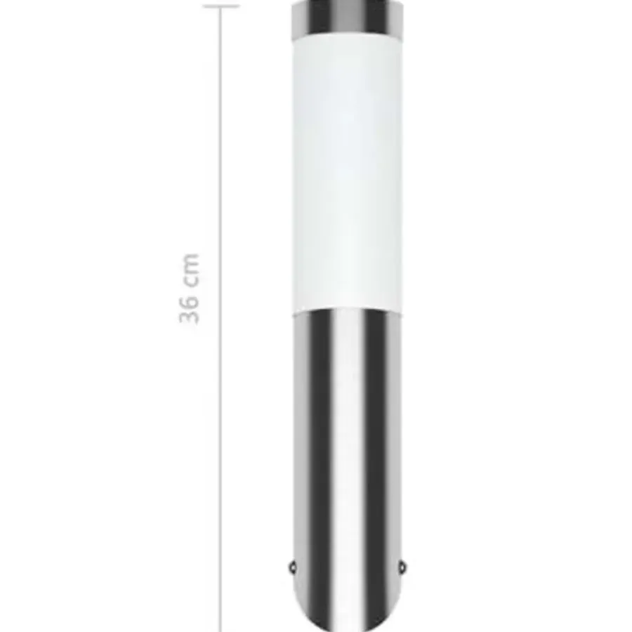 Wandlampen-vidaXL - Buitenverlichting - Zilver - Roestvrij staal