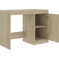 vidaXL - Bureau - Bruin - Bewerkt hout