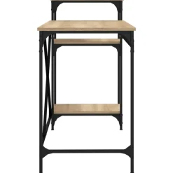 Bureaus-vidaXL - Bureau - Bruin - Bewerkt hout - 135 x 50 x 90 cm