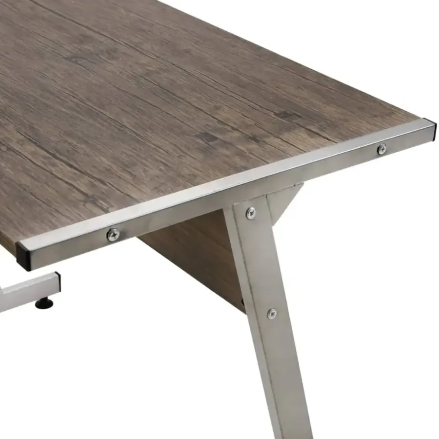 vidaXL - Bureau - Bruin - Bewerkt hout