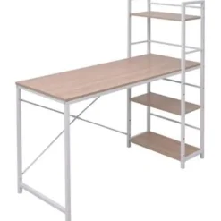 Bureaus-vidaXL - Bureau - Bruin - Bewerkt hout