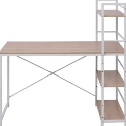 Bureaus-vidaXL - Bureau - Bruin - Bewerkt hout