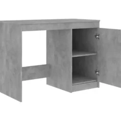 Bureaus-vidaXL - Bureau - Grijs - Bewerkt hout