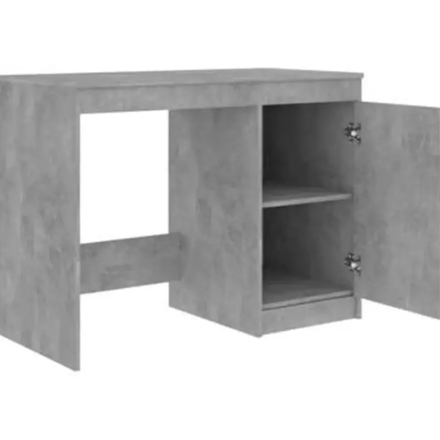 Bureaus-vidaXL - Bureau - Grijs - Bewerkt hout