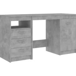 Bureaus-vidaXL - Bureau - Grijs - Bewerkt hout