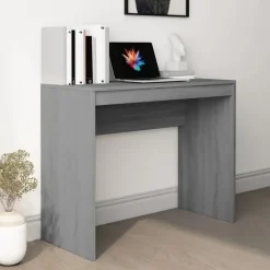 Bureaus-vidaXL - Bureau - Grijs - Bewerkt hout