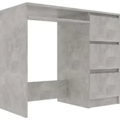 vidaXL - Bureau - Grijs - Bewerkt hout