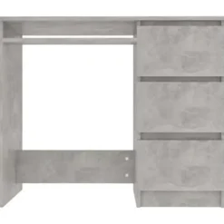 vidaXL - Bureau - Grijs - Bewerkt hout