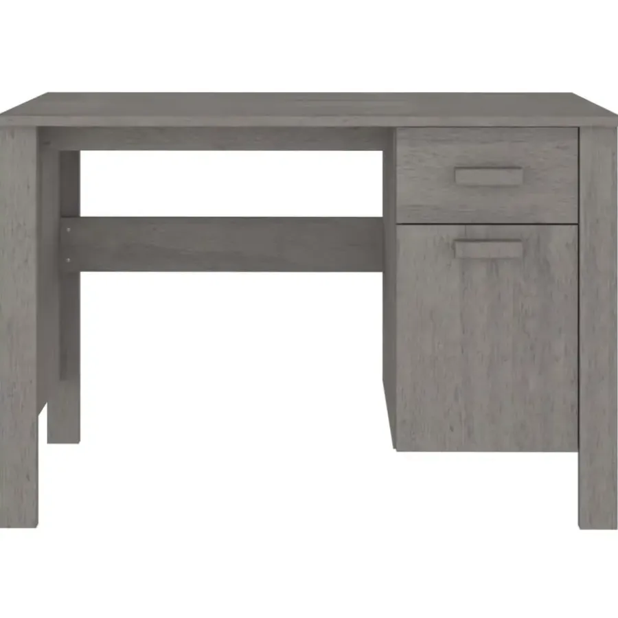 vidaXL - Bureau - Grijs - Grenenhout