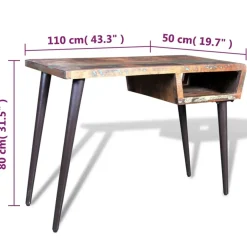 vidaXL - Bureau - Multikleur - Hout