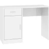 Bureaus-vidaXL - Bureau - Wit - Bewerkt hout