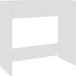 Bureaus-vidaXL - Bureau - Wit - Bewerkt hout