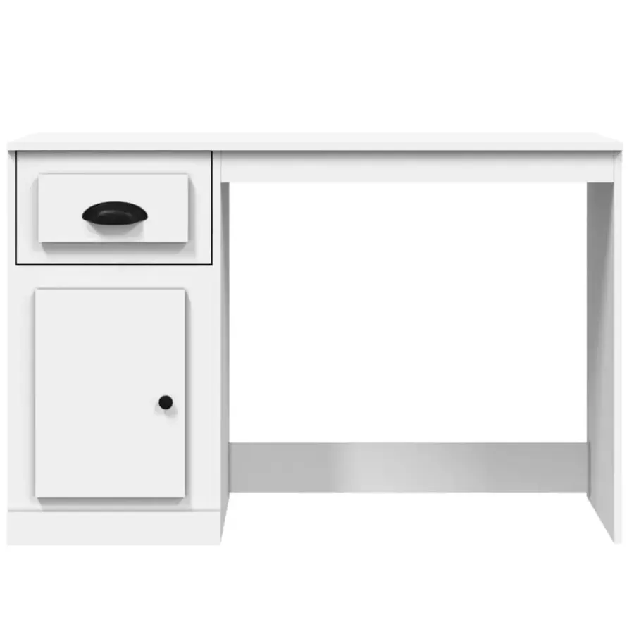 vidaXL - Bureau - Wit - Bewerkt hout