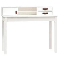vidaXL - Bureau - Wit - Grenenhout