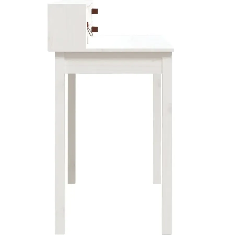 vidaXL - Bureau - Wit - Grenenhout
