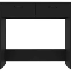 vidaXL - Bureau - Zwart - Bewerkt hout