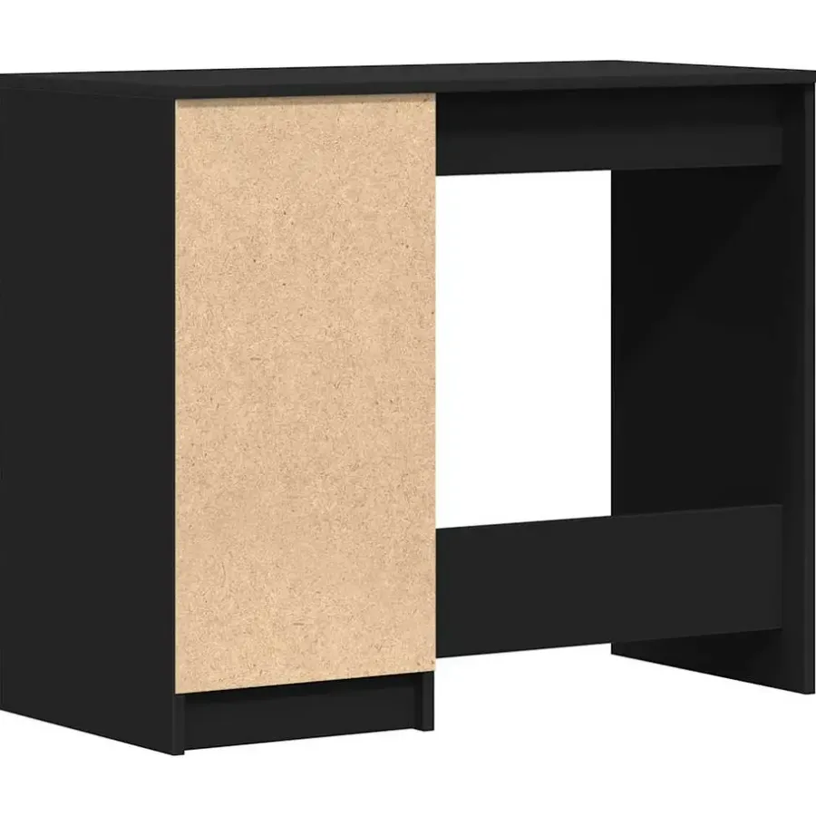 Bureaus-vidaXL - Bureau - Zwart - Bewerkt hout