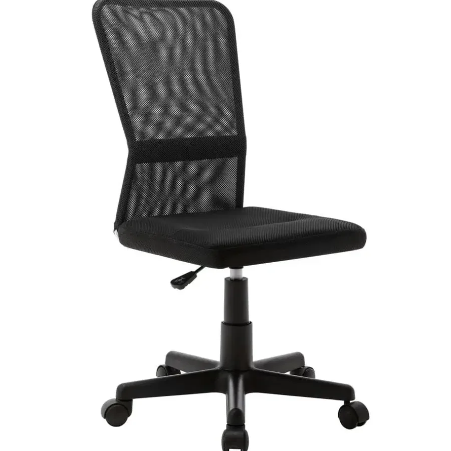 Bureaustoelen|Bureaustoelen-vidaXL - Bureaustoel - Zwart - Gaas