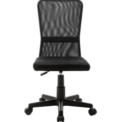 Bureaustoelen|Bureaustoelen-vidaXL - Bureaustoel - Zwart - Gaas