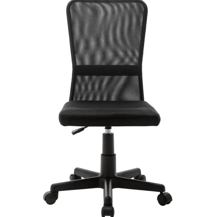 Bureaustoelen|Bureaustoelen-vidaXL - Bureaustoel - Zwart - Gaas