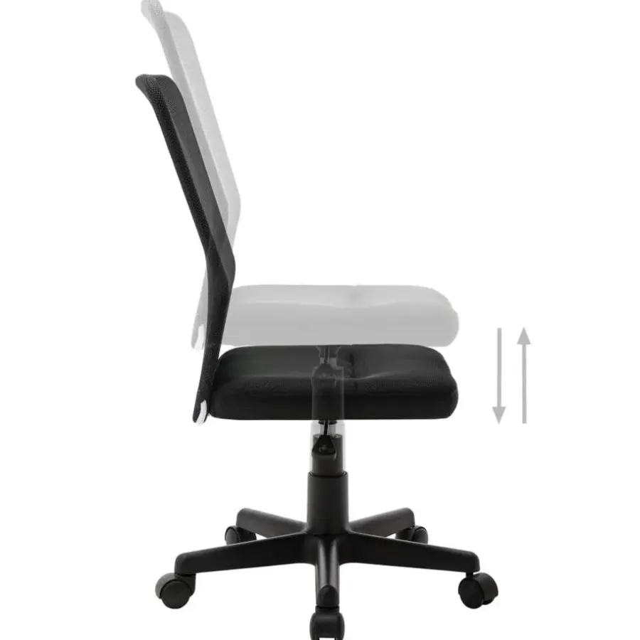 Bureaustoelen|Bureaustoelen-vidaXL - Bureaustoel - Zwart - Gaas