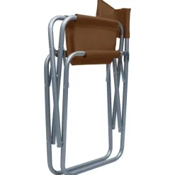 vidaXL - Campingstoel - Bruin - Metaal - 2 stuks