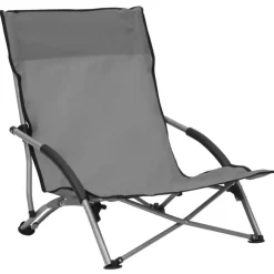 Kamperen En Outdoor-vidaXL - Campingstoel - Grijs - Stof - 2 stuks