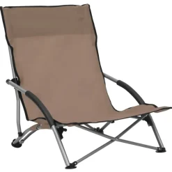 Kamperen En Outdoor-vidaXL - Campingstoel - Taupe - Stof - 2 stuks
