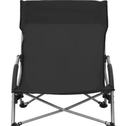Kamperen En Outdoor-vidaXL - Campingstoel - Zwart - Stof - 2 stuks