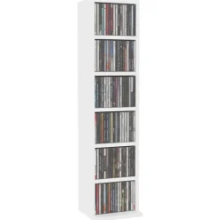 vidaXL - Cd-kast - Wit - Bewerkt hout