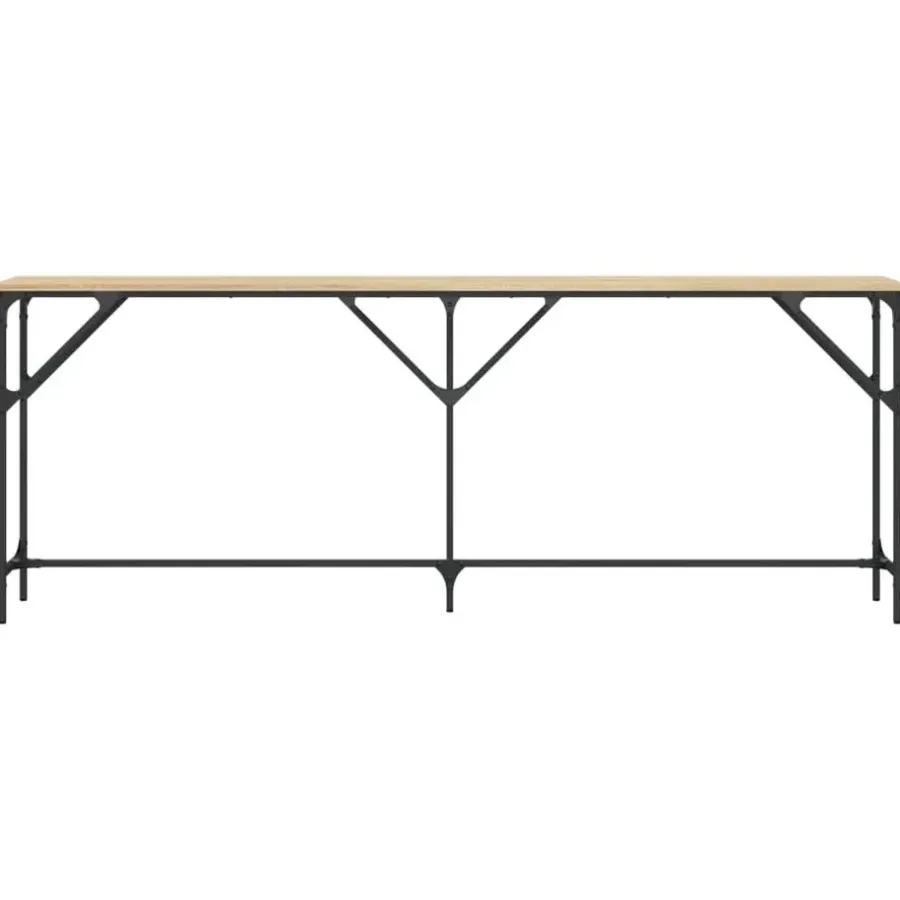 Sidetables-vidaXL - Consoletafel - Sonoma eiken - Bewerkt hout - 200x29x75 cm