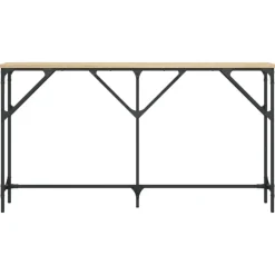 Sidetables-vidaXL - Consoletafel - Sonoma eiken - Bewerkt hout - 140x23x75 cm