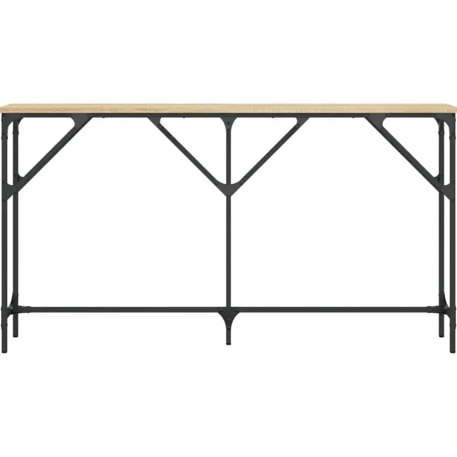 Sidetables-vidaXL - Consoletafel - Sonoma eiken - Bewerkt hout - 140x23x75 cm
