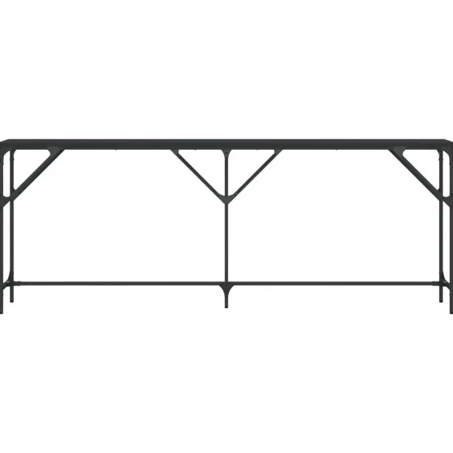 Sidetables-vidaXL - Consoletafel - Zwart - Bewerkt hout - 200x29x75 cm