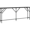Sidetables-vidaXL - Consoletafel - Zwart - Bewerkt hout - 180x23x75 cm