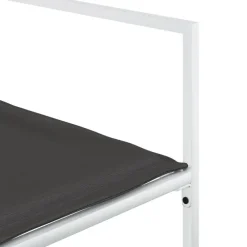 Tuinsets-vidaXL - 5-delige inklapbaar Tuinset met kussens -Wit textileen - 110x107 cm
