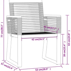 vidaXL - 9-delige Tuinset - Zwart PVC rattan en staal - 200x100 cm