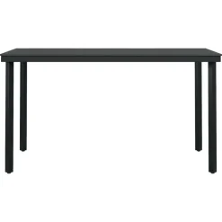 vidaXL - 7-delige Tuinset - Zwart katoenen touw en staal - 140x70 cm