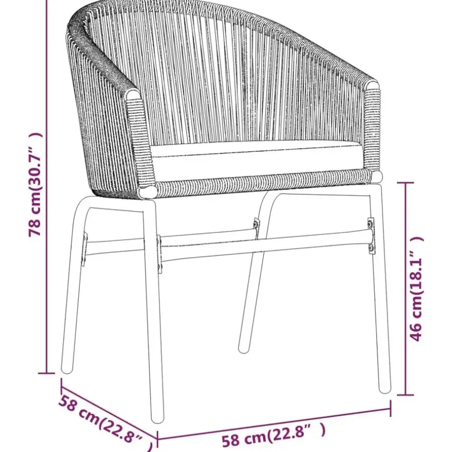 vidaXL - 5-delige Tuinset met kussens - Zwart PVC-rattan en staal - 140x70 cm