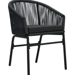 Tuinsets-vidaXL - 7-delige Tuinset met kussens - Zwart PVC-rattan en staal - 140x70 cm