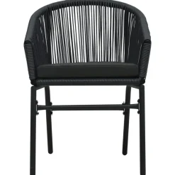 Tuinsets-vidaXL - 7-delige Tuinset met kussens - Zwart PVC-rattan en staal - 140x70 cm