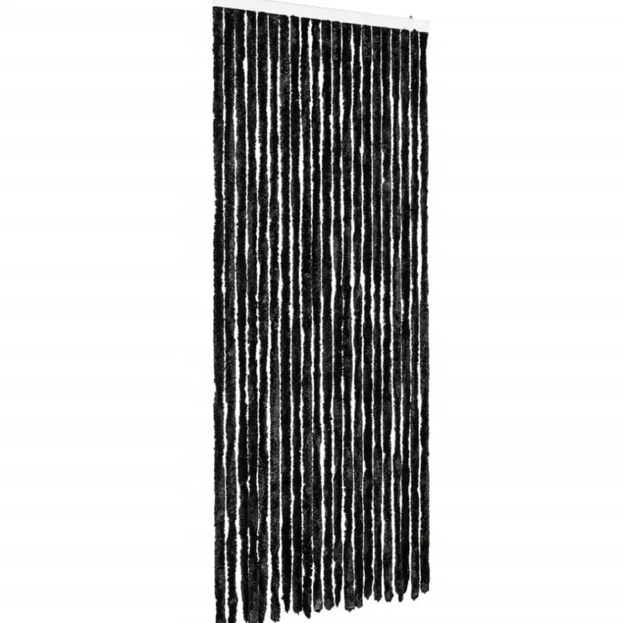 Raam En Deurhorren|Vliegengordijnen En Deurgordijnen-vidaXL - Deurgordijn - Antraciet - Polypropyleen - 90 x 200 cm