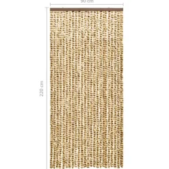 vidaXL - Deurgordijn - Beige - Polypropyleen - 90 x 220 cm