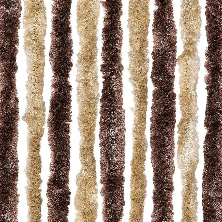 vidaXL - Deurgordijn - Bruin - Polypropyleen