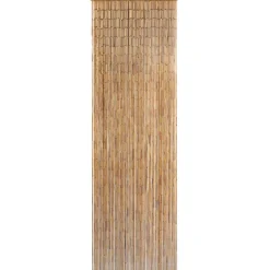 Raam En Deurhorren|Vliegengordijnen En Deurgordijnen-vidaXL - Deurgordijn - Bruin - Bamboe - 56 x 185 cm