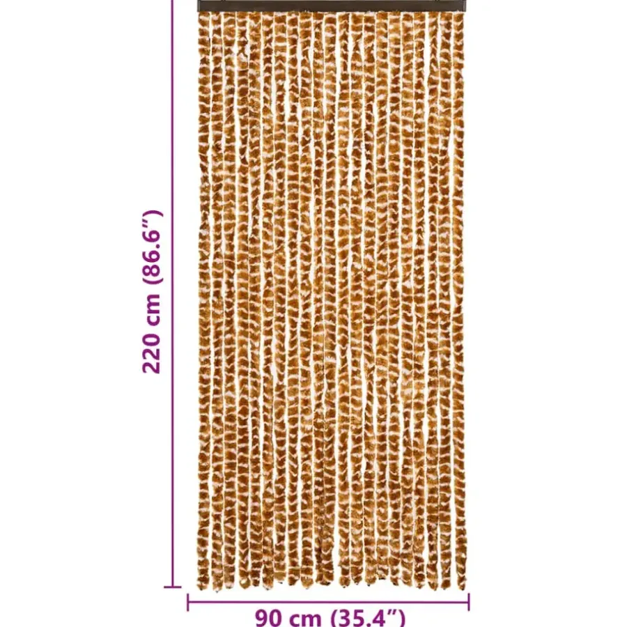 Raam En Deurhorren|Vliegengordijnen En Deurgordijnen-vidaXL - Deurgordijn - Geel - Polypropyleen - 90 x 220 cm