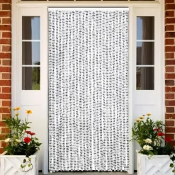 Raam En Deurhorren|Vliegengordijnen En Deurgordijnen-vidaXL - Deurgordijn - Grijs - Polypropyleen - 100 x 220 cm